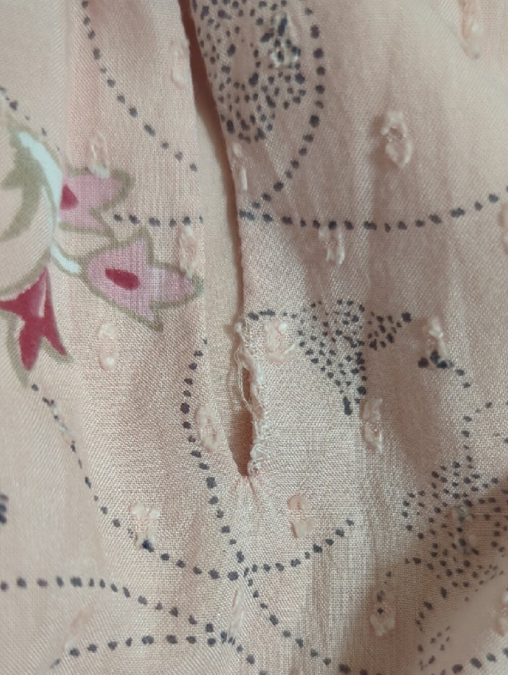LOFT Floral Clip Dot Flounce Dress, Color Blush Whisper Pink Size S - Picture 12 of 16